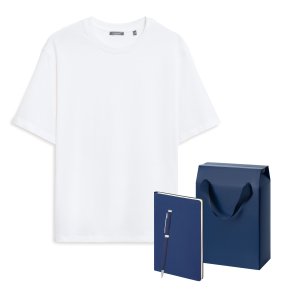 Набор с одеждой RUST(футболка, ежедневник, ручка), белый/синий, M/L Набор с одеждой RUST(футболка, ежедневник, ручка), белый/синий, M/L