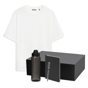 Набор с одеждой RUST NEO (футболка, бутылка, ежедневник, ручка), белый/черный, XS/S Набор с одеждой RUST NEO (футболка, бутылка, ежедневник, ручка), белый/черный, XS/S