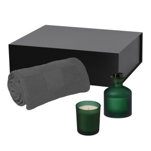 Подарочный набор Enigma, Cella, зеленый (свеча, диффузор, плед) Подарочный набор Enigma, Cella, зеленый (свеча, диффузор, плед)