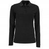 Рубашка поло женская с длинным рукавом Perfect LSL Women, черный меланж Рубашка поло женская с длинным рукавом Perfect LSL Women, черный меланж