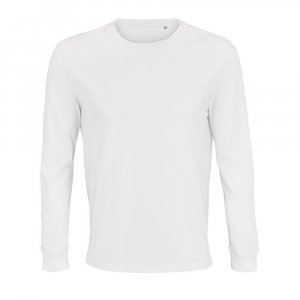 Футболка унисекс с длинным рукавом Pioneer LSL, белая Футболка унисекс с длинным рукавом Pioneer LSL, белая