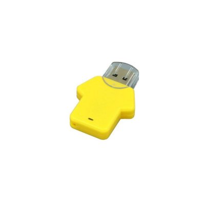 USB 3.0- флешка на 128 Гб в виде футболки, желтый