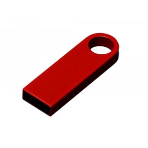 USB 2.0-флешка на 512 Мбайт с мини чипом и круглым отверстием, красный