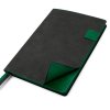 Ежедневник A5 недатированный Efemero в мягком переплёте, черный/тёмно-зеленый