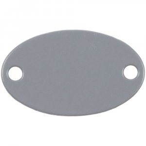 Шильдик металлический Alfa Oval, серый