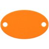 Шильдик металлический Alfa Oval, оранжевый неон