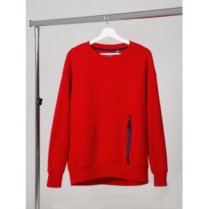 Свитшот унисекс Kosmos 2.0, красный Свитшот унисекс Kosmos 2.0, красный