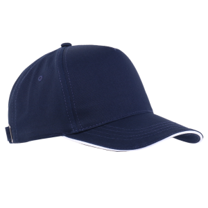 Бейсболка с кантом STAN 5 клиньев хлопок 280,14, Темно-синий Бейсболка с кантом STAN 5 клиньев хлопок 280,14, Темно-синий