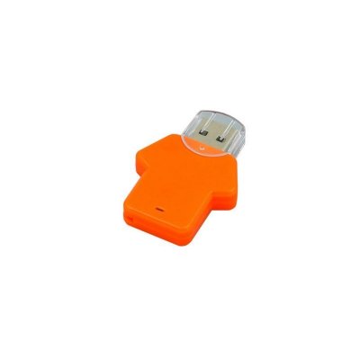 USB 2.0- флешка на 4 Гб в виде футболки, оранжевый