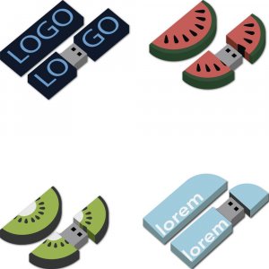 Флешка Gummi на заказ, 32 Гб