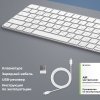 Беспроводная клавиатура Air Keyboard для MAC, Windows, 500 мАч, алюминий, белый, Deppa