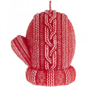 Свеча Kniteam, варежка, красная Свеча Kniteam, варежка, красная