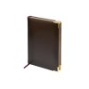 Ежедневник недатированный А5 Sidney Nebraska, коричневый (золотой обрез, золотые уголки)