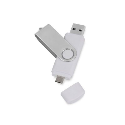 USB/micro USB-флешка на 16 Гб «Квебек OTG», белый