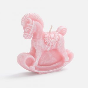 Свеча фигурная «Лошадка-качалка», розовая Свеча фигурная «Лошадка-качалка», розовая