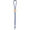 Шнурок для бейджа Tube Wood, синий