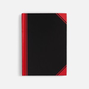 Блокнот Accenti Mini, черный с красным