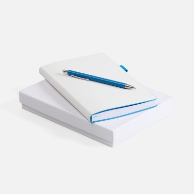 Набор White Shall, бело-голубой