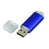 USB 2.0- флешка на 64 Гб с прозрачным колпачком, синий