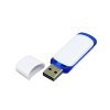 USB 3.0- флешка на 128 Гб с цветными вставками, белый/синий