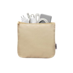 Органайзер для электроники и проводов Amalia из полиэстера 300D с подкладкой, бежевый