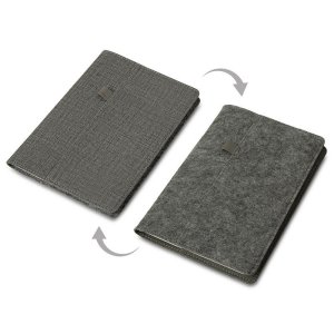 Двустороннее портфолио из рпет-фетра и искусственной кожи Felt, серый