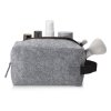 Косметичка из РПЕТ фетра с ручкой Felt, серый с черным