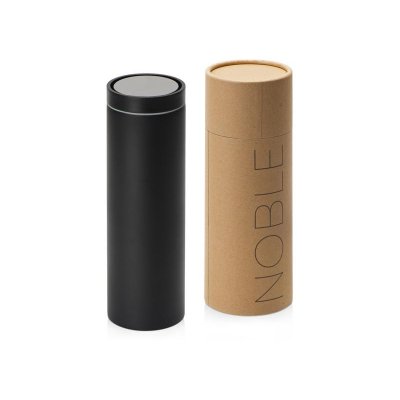 Вакуумная термокружка Noble с крышкой 360,Waterline, тубус, черный