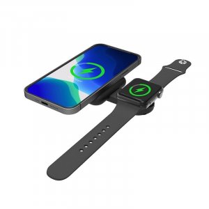 Складная беспроводная (15W) зарядная станция "I-Fold" для смартфона, часов/наушников, цвет черный