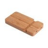 Беспроводное (10W) зарядное устройство "Bamboo Power" 5000 mAh с подставкой под смартфон, бамбук, цвет бежевый