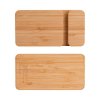 Беспроводное (10W) зарядное устройство "Bamboo Power" 5000 mAh с подставкой под смартфон, бамбук, цвет бежевый
