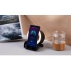 Bluetooth колонка-подставка "Smart Loud" с беспроводным (10W) зарядным устройством, лампой и подсветкой логотипа, цвет черный