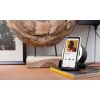 Bluetooth колонка-подставка "Smart Loud" с беспроводным (10W) зарядным устройством, лампой и подсветкой логотипа, цвет черный