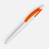 Ручка шариковая Bento, белая с оранжевым Ручка шариковая Bento, белая с оранжевым
