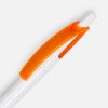 Ручка шариковая Bento, белая с оранжевым