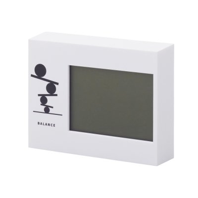 Настольные электронные мультифункциональные часы Rotatio с подсветкой, белый (уф печать)