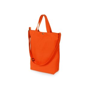 Сумка Helfer из хлопка на кнопке с регулирующейся лямкой, оранжевый