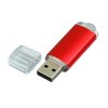 USB 2.0- флешка на 64 Гб с прозрачным колпачком, красный