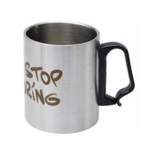 Стальная кружка с двойными стенками Climber Max, 450 мл, черный (гравировка)