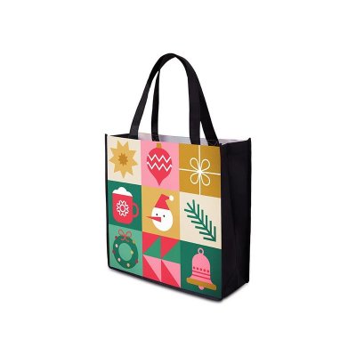 Сумка для шопинга с донной складкой и ручкой из нетканого PET материала