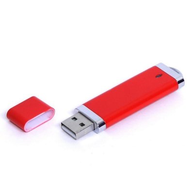 USB 3.0- флешка промо на 32 Гб прямоугольной классической формы, красный