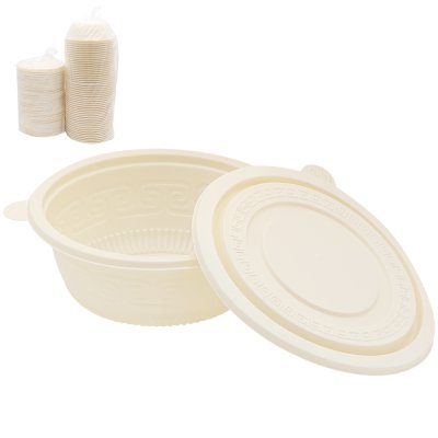 Набор контейнеров (супница) из кукурузного крахмала, 600 мл (50 шт)