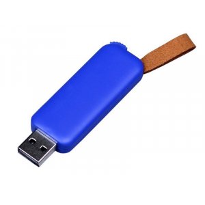 USB 3.0- флешка промо на 64 Гб прямоугольной формы, выдвижной механизм