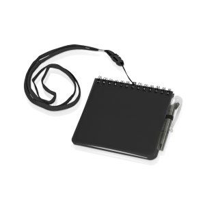 Блокнот А6 Журналист с ручкой, черный