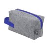 Косметичка из РПЕТ фетра с ручкой Felt, серый с синим
