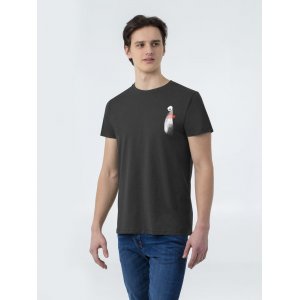 Футболка приталенная Ghost of Love, черный меланж Футболка приталенная Ghost of Love, черный меланж