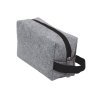 Косметичка из РПЕТ фетра с ручкой Felt, серый с черным