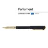 Ручка пластиковая шариковая Parliament, 0,7 мм, синие чернила, черный/золотистый