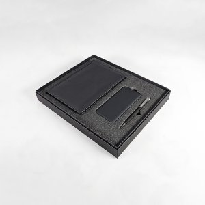 Набор подарочный BLISS: ежедневник, ручка и power bank в коробкес ложементом