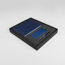 Набор подарочный BLISS: ежедневник, ручка и power bank в коробкес ложементом